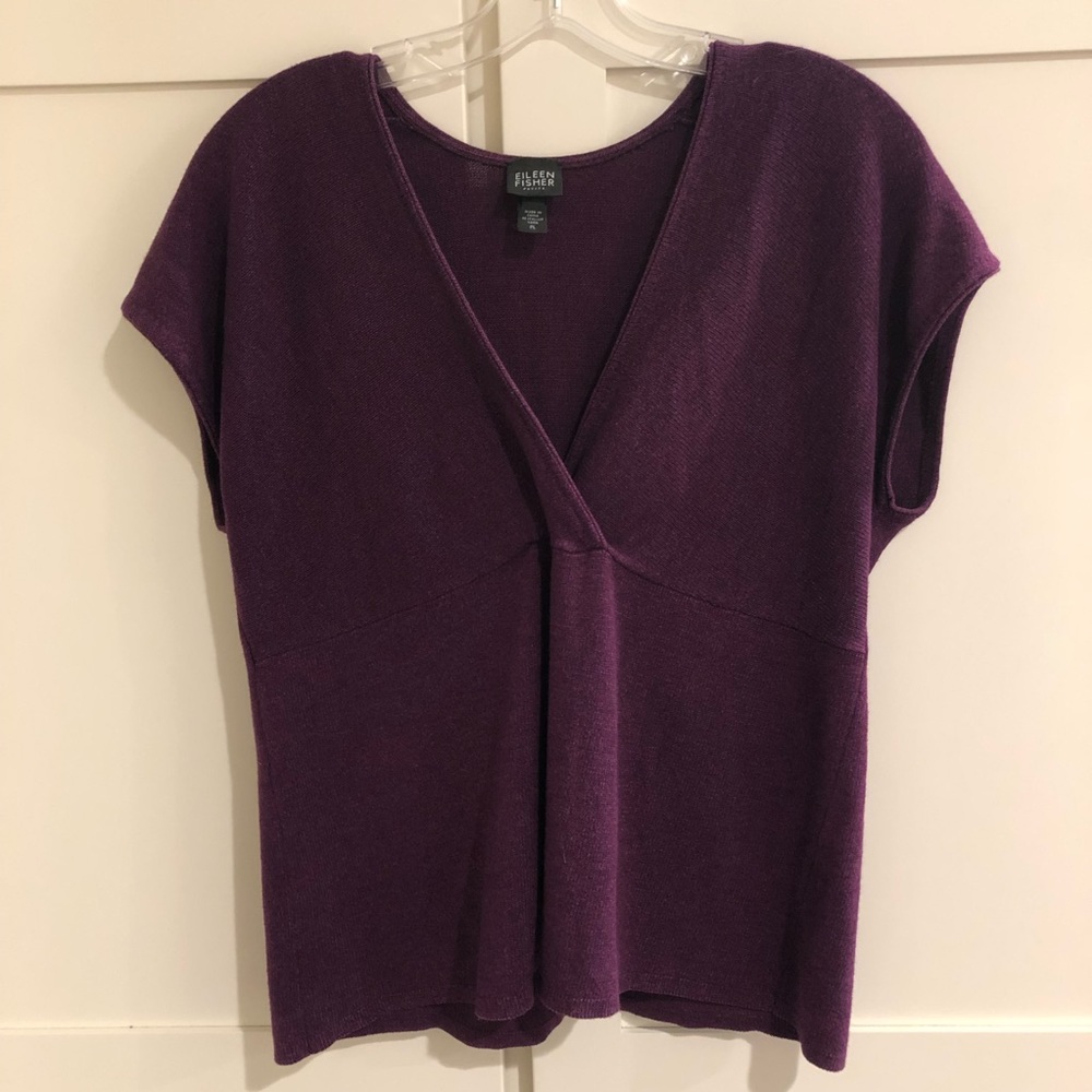 🏖 Eileen Fisher V-Neck Sweater Size PL